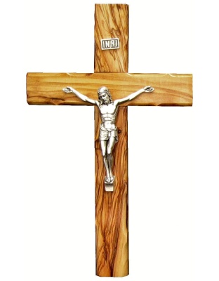 large olive wood crucifix