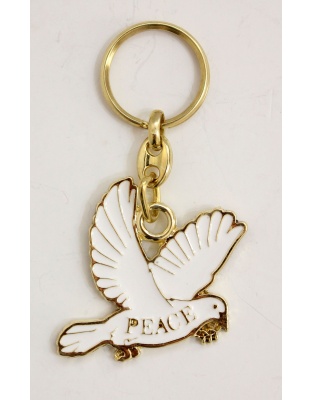 dove peace key chain