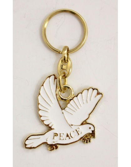 dove peace key chain