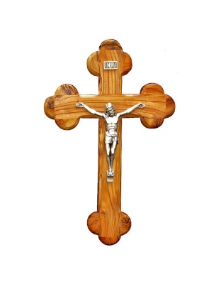 Small budded wall crucifix