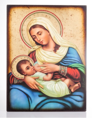 blessed mother mary breastfeeding icon
