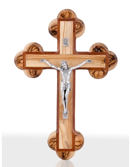 Olive Wood Mahogany Wood Crucifix