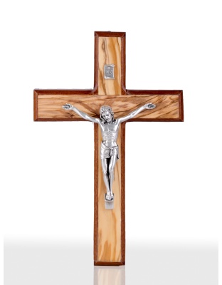Olive Wood Mahogany Wood Crucifix
