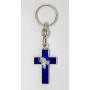 Praying hands with cross keychain