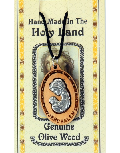 Baby Jesus and Virgin Mary necklace