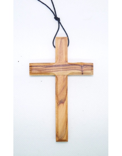 Olive wood cross necklace