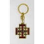 Enamel Jerusalem Cross keychain