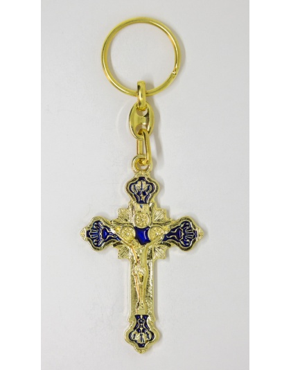 Enamel crucifix keychains