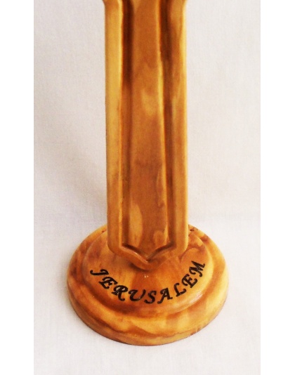 Wholesale olive wood Contemporary standing cross, made in Bethlehem